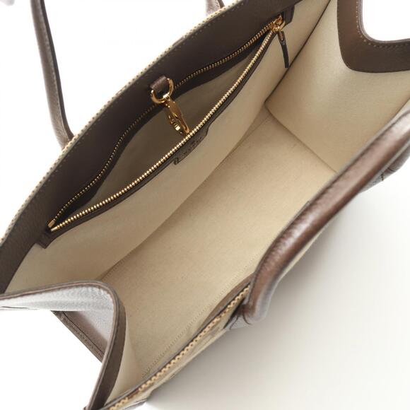 Gucci Jumbo GG Tote Bag Canvas Leather Beige Brown - Picture 3 of 7